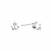 *Tarnished* Beadalon 351B-316 Stonesett Crown Earring - Fits 8-9mm Stones