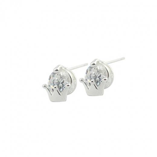 *Tarnished* Beadalon 351B-316 Stonesett Crown Earring - Fits 8-9mm Stones