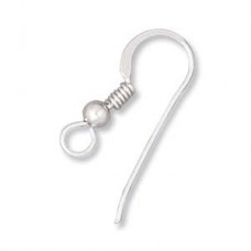  Sterling Silver Stud Ear Wire, with 3mm Ball & Loop, One Pair- includes But...