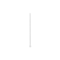 Eye pins 0.7x55mm, Silver Plated, 24 Pieces