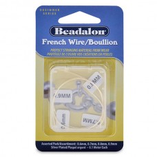 Beadalon French Wire / Gimp, Assorted Pack,Silver