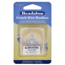 Beadalon French Wire / Gimp, 0.7mm, Gold