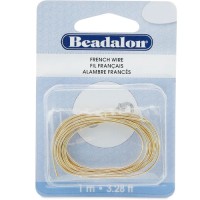 Beadalon French Wire / Gimp, 0.7mm, Gold