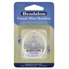 Beadalon French Wire / Gimp, 0.8mm, Silver