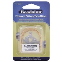 Beadalon French Wire / Gimp, 0.6mm, Gold