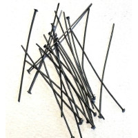 25mm Flat Headpins, pack of 100, Black 25mm Flat Headpins, pack of 100, Black