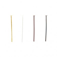 2.25" ( 56mm) Flat 21ga Headpins- Silver Plated, Pack of 144