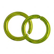 4.5mm Neo Jump Rings, Lime Green, 10g, approx. 160 pcs.