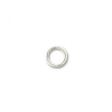 5mm Round 20ga Silver Plated Jump Rings, 24 Pieces