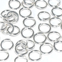 6mm 18ga (1mm) Silver Plated Jump Rings, 20 Pieces 6mm 18ga (1mm) Silver Plated Jump Rings, 20 Pieces