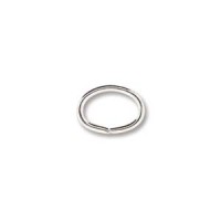 4.5 x 6mm Silver Plated Beadalon Oval Jump Rings, Pack of 45 pieces