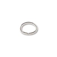 6 x 8 mm Oval Silver Plated Jump Rings, 144 Pieces wholesale pack