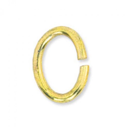 4.5 x 6mm Gold Beadalon Oval Jump Rings, Pack of 45 pieces