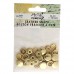 12mm Gold Leather Snaps by Metal Complex, Pack of 20 (10 Sets)