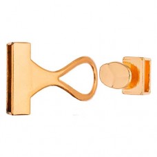 61 x 16.5mm Glue In Gold Hook & Eye Buckle Clasp