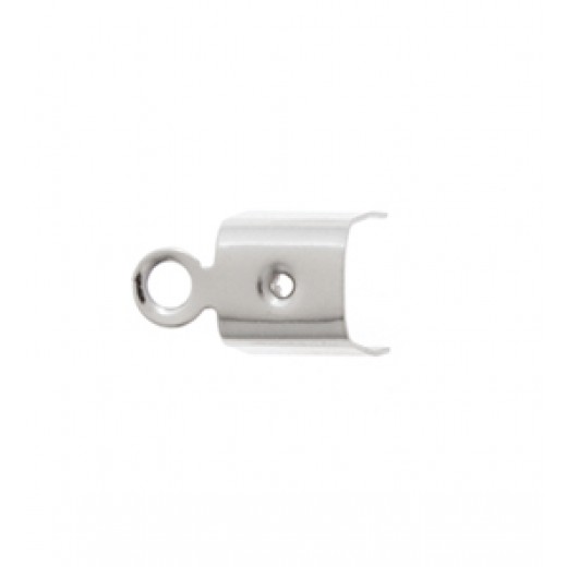 Large Leather Crimps, 11 x 7.5mm, Silver Colour, Pack of 20