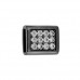 Rectangle Gunmetal Slider with Crystals, 15mm