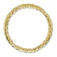 Beadalon 10mm Twisted Solid Rings 24 pcs Gold Plated