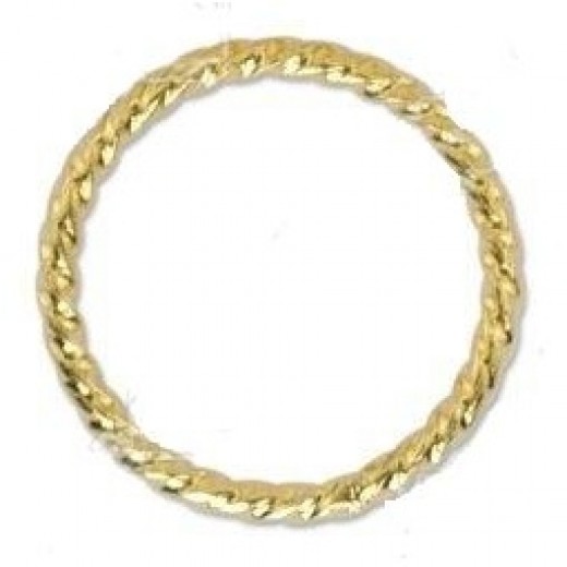 Beadalon 10mm Twisted Solid Rings 24 pcs Gold Plated