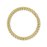 Beadalon 314A-104 6mm Twisted Solid Rings, Gold, 144 Pcs