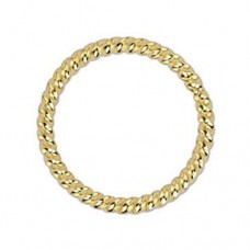 Beadalon 314A-103 6mm Twisted Solid Rings, Gold, 16 Pcs