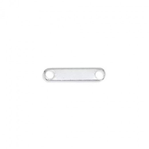 Beadalon 318B-003 2- Hole Spacer Bar, 8.8mm, Silver Plated, 18 Pieces
