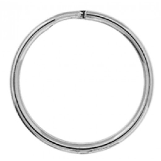 15mm Nickel Colour Split Rings, Pack of 10pcs