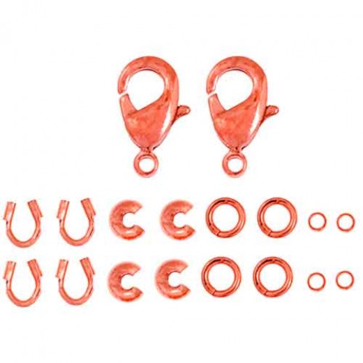 Finding Kit, 2 Sets, Copper, Lobster / Trigger Clasps 26002000-07