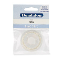 Beadalon Box Chain, Silver Colour. 1.4mm diameter, 2m length. 340-060 Beadalon Box Chain, Silver Colour. 1.4mm diameter, 2m length. 340-060
