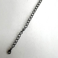 19cm Ready made Chain Bracelet in Black with Lobster Clasp. 19cm Ready made Chain Bracelet in Black with Lobster Clasp.