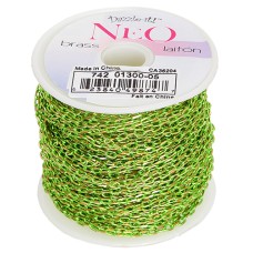 Neon Chain, Light Green, Pack of 2m, larger chain,  3 x 5mm,  links.