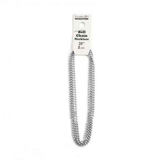 ImpressArt Ball Chain Pendant, Pack of 2, Aluminium, 20"