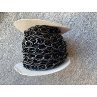 Black  Aluminium Chain, 19 x 13mm, 1 Metre Length