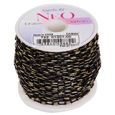 Neon Chain, Black. Pack of 2m,  5 x 4.2mm links.