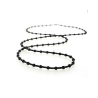 Black Rubber Ballchain, 20"