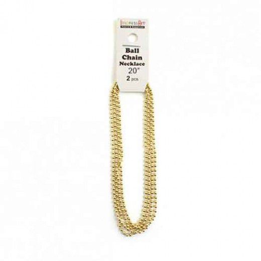 ImpressArt Ball Chain Pendant, Pack of 2, Brass, 20"