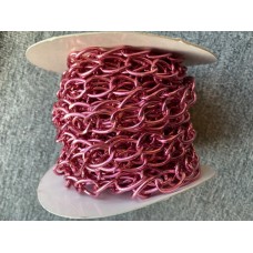 Pink  Aluminium Chain, 19 x 13mm, 1 Metre Length
