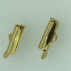 12mm Slide Tube end cap, pack of 2 pcs, gold plated