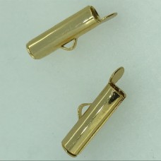 15mm Slide Tube end cap, pack of 2 pcs, gold plated