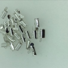 5.5mm Slide Tube end cap, pack of 2 pcs, silver plated