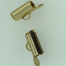9mm Slide Tube end cap, pack of 2 pcs, gold plated