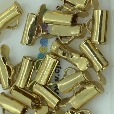 7mm Slide Tube end cap, pack of 2 pcs, gold plated