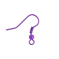Purple Neo Fish Hooks, three pairs