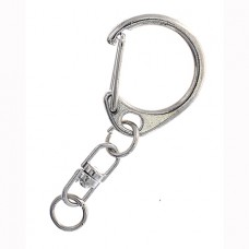 Large Key Holder , 32mm, with spring and swivel connector  - pack of 5pcs