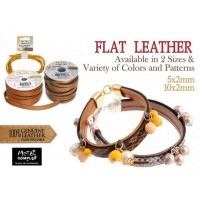 Flat leather in a range of widths for jewellery making