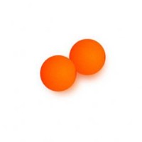 6mm Bright Neon Orange Glass Beads, Pack of 20