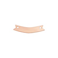 Rose Gold Plated Pewter Banner, 1 3/4" x 1/4"