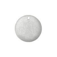 Matte Silver Plated Pewter Circle, 1"