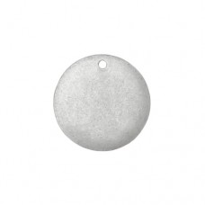 Matte Silver Plated Pewter Circle, 1"