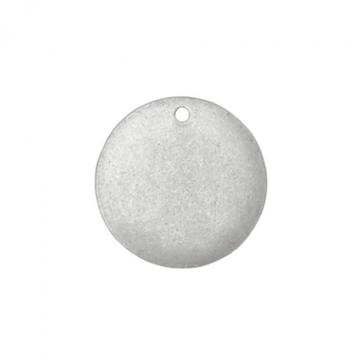 Matte Silver Plated Pewter Circle, 1"